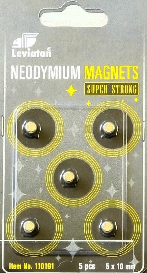 Magnes Neodymowy 5x10 5szt LEVIATAN 110191