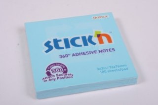 Notes samoprzylepny 76x76 100 kartek niebieski STICK 21553