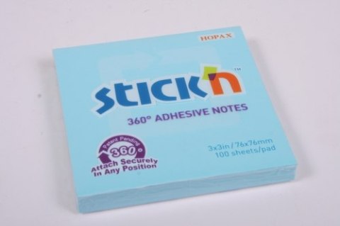 Notes samoprzylepny 76x76 100 kartek niebieski STICK 21553