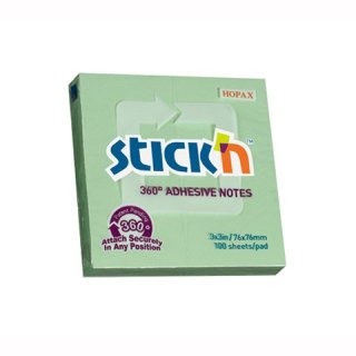 Notes samoprzylepny 76x76 100 kartek zielony STICK 21552