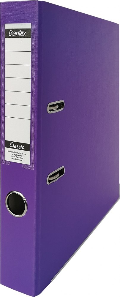 Segregator dźwigniowy A4, grzbiet 5 cm, fioletowy, Bantex Budget Classic