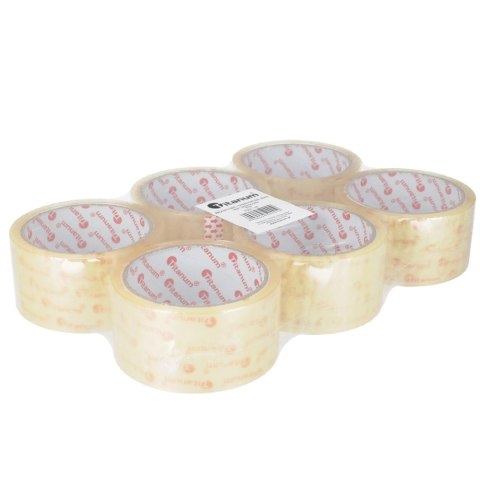 Taśma pakowa 48mmx66mb przeźroczysta op.6 szt. TITANYM