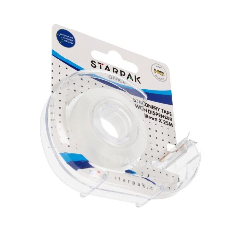 Taśma samoprzylepna 18mmx25mn z gilotynką STARPAK 447737