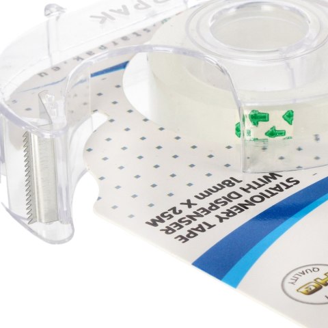 Taśma samoprzylepna 18mmx25mn z gilotynką STARPAK 447737