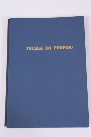 Teczka do podpisu A4 19 kartek granatowa DELFIN 787
