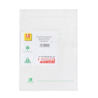 Teczka wiązana papierowa A4 biała 350g nadruk FOL A 50 BARBARA 0821016 12