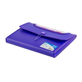 Teczka z gumką PP A4/25MM/12 przegródek fioletowa Strigo PILOT SF035