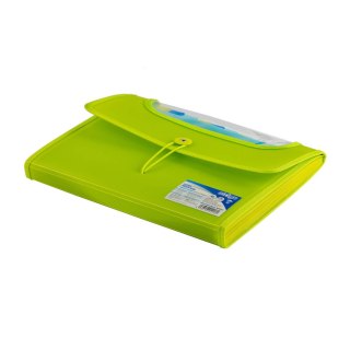 Teczka z gumką PP A4/25MM/12 przegródek zielona Strigo PILOT SF037