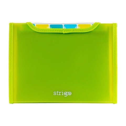 Teczka z gumką PP A5/25MM/6 przegródek zielona Strigo PILOT SF041
