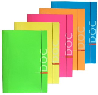 Teczka z gumką papierowa A4 Fluo mix kolorów FOL A 10 BARBARA 19011
