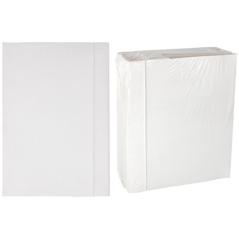 Teczka z gumką papierowa A4 biała 300g A 25 STARPAK 360992