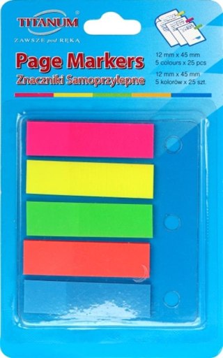ZAKLADKA IND 12X45/25K 5KOL FLUO FOL