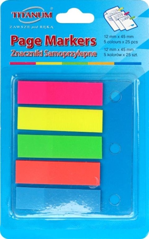 ZAKLADKA IND 12X45/25K 5KOL FLUO FOL