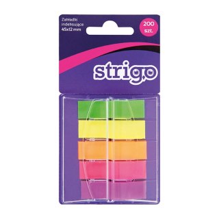 Zakładka indeksująca 12x45/40k 5kol fluo Strigo PILOT SSN014