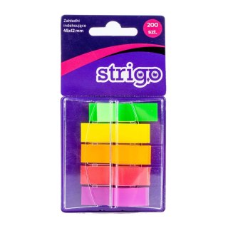 Zakładka indeksująca 12x45/40k 5kol fluo Strigo PILOT SSN014