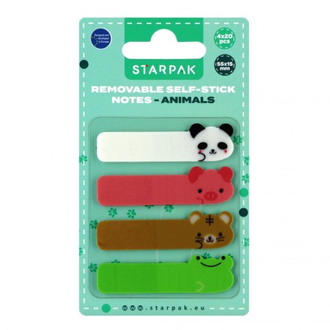 Zakładka indeksująca 55x15/20k 4wzory Animal STARPAK 449403