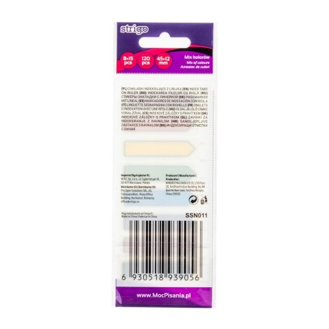 Zakładki indeksujące 12x45/25 kartek Strigo PILOT SSN011