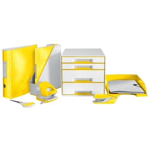 Zszywacz średni metalowy, 30 kartek, żółty WOW LEITZ 55021016