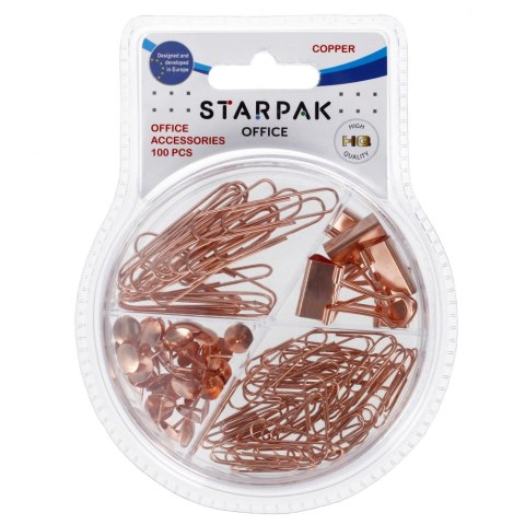 Akcesoria biurowe 100szt. miedziane STARPAK 471022