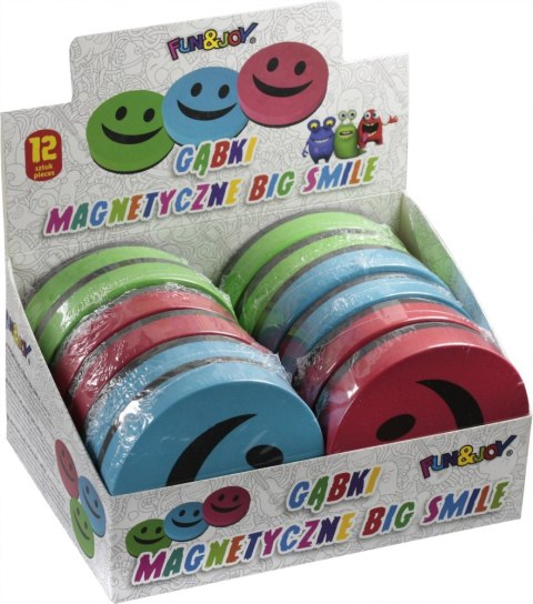 Gąbka magnetyczna do tablic kształty mix wzorów FUN&JOY