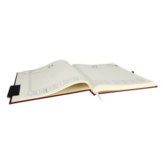 Kalendarz książkowy A4 oprawa twarda Neptun bordo OPS FOL 809943 OPUS