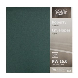 Koperta 16x16 cm nie klejona zielona Galeria Papieru op.10 szt. ARGO 280344