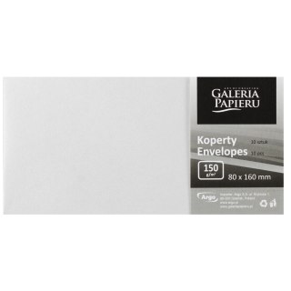 Koperta 8x16 cm nie klejona biała perłowa Galeria Papieru op.10 szt. ARGO 280499 GAL