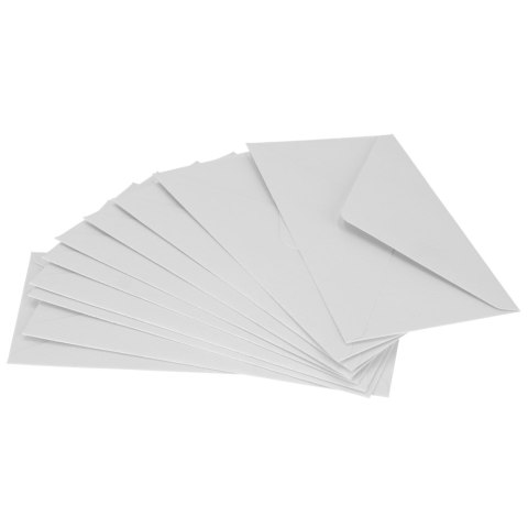 Koperta 8x16 cm nie klejona biała perłowa Galeria Papieru op.10 szt. ARGO 280499 GAL