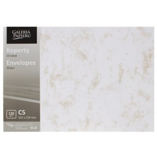 Koperta C5 złota marmur Galeria Papieru op.10 szt. ARGO 280693