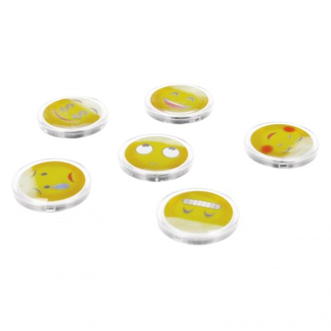 Magnes kolorowy mix Emotikony 33mm op.6szt. STARPAK 528365