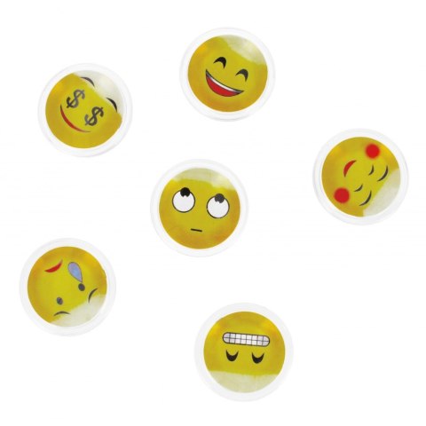 Magnes kolorowy mix Emotikony 33mm op.6szt. STARPAK 528365
