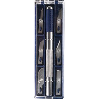 Nóż modelarski Hobby 6 ostrzy w etui TITANUM