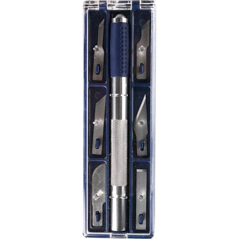 Nóż modelarski Hobby 6 ostrzy w etui TITANUM