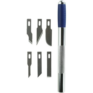 Nóż modelarski Hobby 6 ostrzy w etui TITANUM