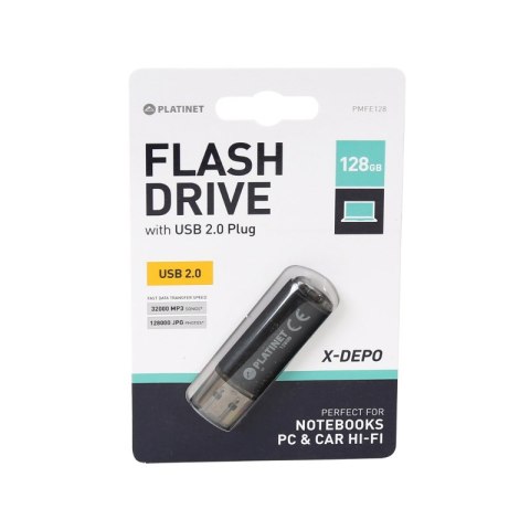 PENDRIVE 128GB USB 2.0 X-DEPO PLATINET 41590 B/C