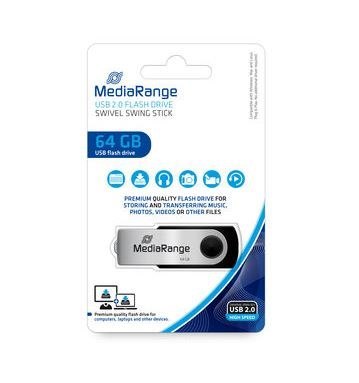 PENDRIVE 64GB USB 2.0 MEDIARANGE MR912 WB