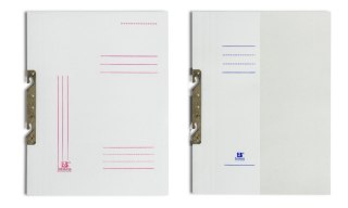 Skoroszyt papierowy A4 metalowa zawieszka biały 350g nadruk A 50 BARBARA 0820114N