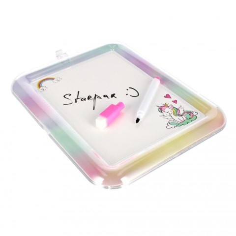 Tablica suchościeralna z pisakiem Unicorn STARPAK 527834