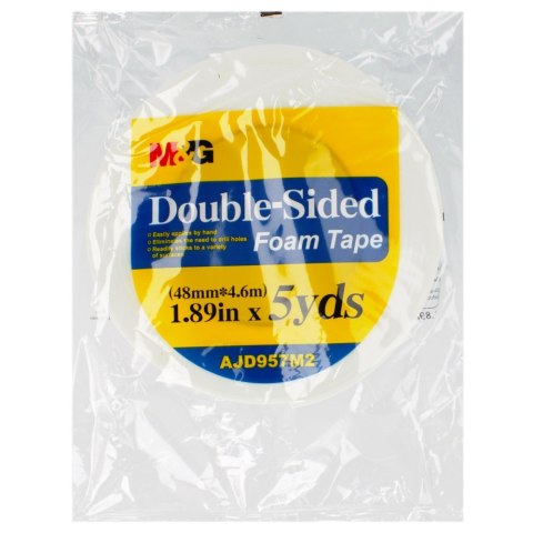 Taśma 2stronna 48mmx5M biała FOL AJD957M2