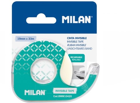 Taśma MILAN samprzylepna niewidoczna 19 mm x 33 m z dyspenserem na blistrze
