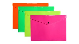 Teczka koperta A4 PP Neon mix op 10 BIURFOL TK-NEON-A4