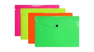 Teczka koperta A5 PP Neon mix op 10 BIURFOL TK-NEON-A5
