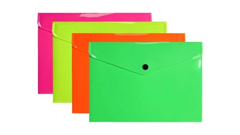 Teczka koperta A5 PP Neon mix op 10 BIURFOL TK-NEON-A5