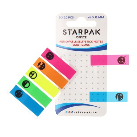 Zakładka indeksująca 44x12/20k 5 kolorów Emoticon STARPAK 472874