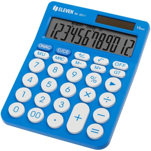 Eleven kalkulator biurowy RK2311BL - okrągłe przyciski, niebieski