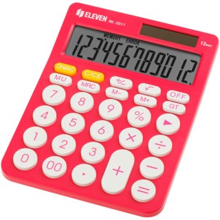 Eleven kalkulator biurowy RK2311PK - okrągłe przyciski, różowy