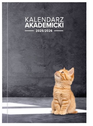 KALENDARZ AKADEMICKI A5 PCV BEZBARWNY KOT NR KAT. A5TA072B
