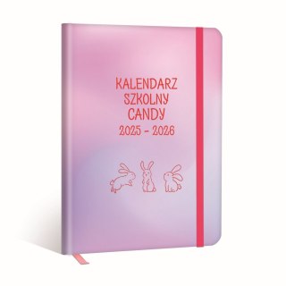Kalendarz szkolny B6/72k oprawa twarda z gumką Candy KALPOL.BIS CSNY260001