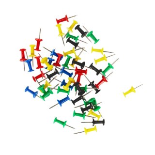 Kołki tablicowe kolorowe 50szt etui STARPAK 540312