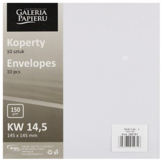Koperta 145x145 NK biała gładka op10szt GALERIA PAPIERU 280791 GAL
